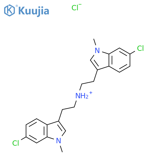 bis2-(6-chloro-1-methyl-1H-indol-3-yl)ethylamine hydrochloride structure