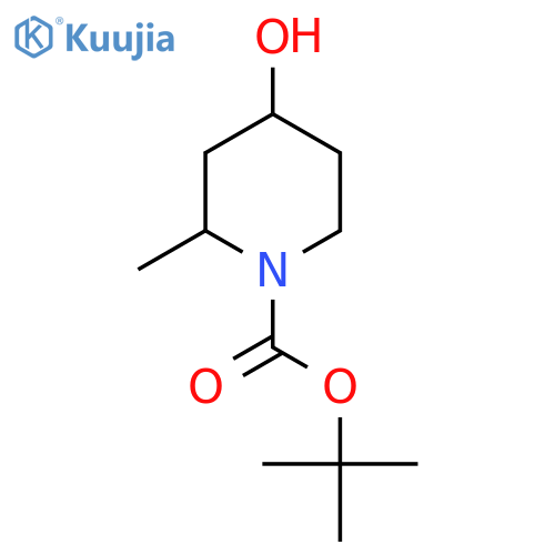 Tert-butyl 4-hydroxy-2-methylpiperidine-1-carboxylate structure