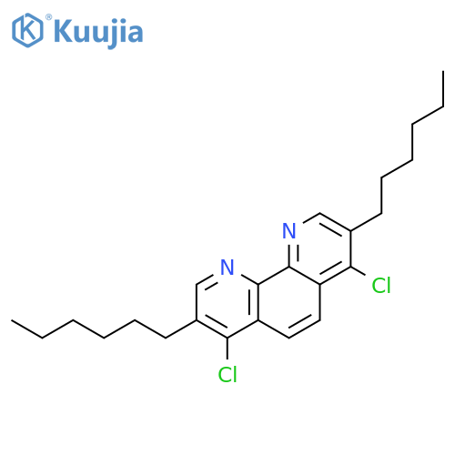 1,10-Phenanthroline, 4,7-dichloro-3,8-dihexyl- structure