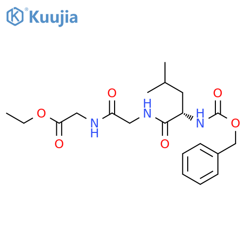 Glycine, N-[N-[N-[(phenylmethoxy)carbonyl]-L-leucyl]glycyl]-, ethyl ester structure