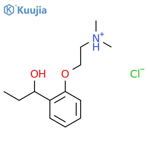 2-[2-(1-hydroxypropyl)phenoxy]-N,N-dimethylethanaminium chloride structure