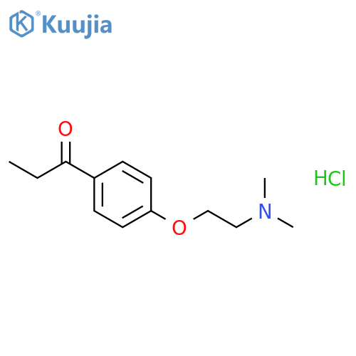 1-Propanone,1-[4-[2-(dimethylamino)ethoxy]phenyl]-, hydrochloride (1:1) structure