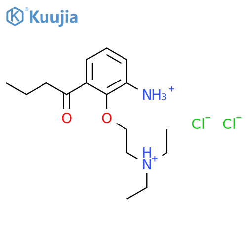 2-(2-azaniumyl-6-butanoylphenoxy)ethyl-diethylazanium;dichloride structure