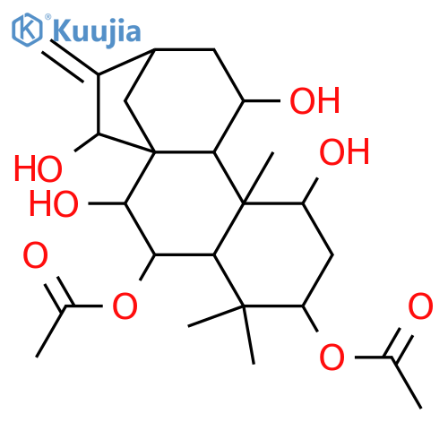 Kaur-16-ene-1,3,6,7,11,15-hexol,3,6-diacetate, (1a,3b,6a,7b,11b,15b)- (9CI) structure