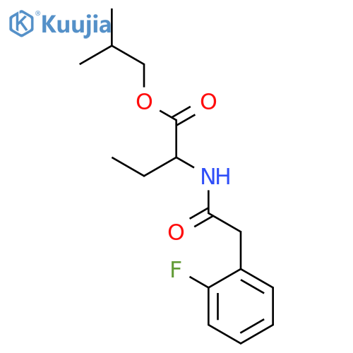 BUTANOIC ACID, 2-[[(2-FLUOROPHENYL)ACETYL]AMINO]-, 2-METHYLPROPYL ESTER structure