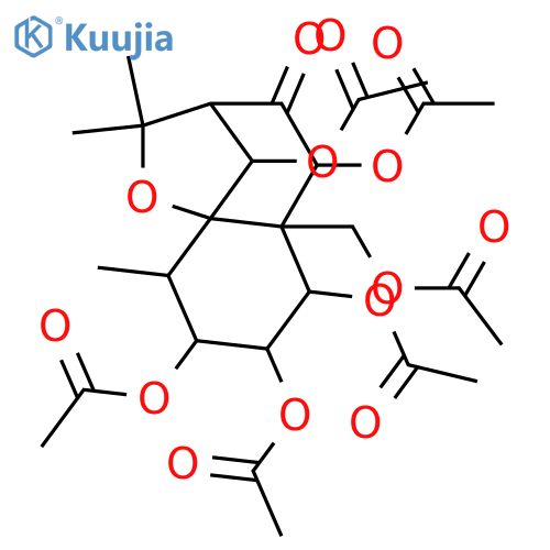 1,2,3,6,8,9,14-Heptahydroxydihydro-β-agarofuran; (1α,2α,3α,4α,6β,9α)-form, 8-Ketone, 1,2,3,6,9,14-hexa-Ac structure