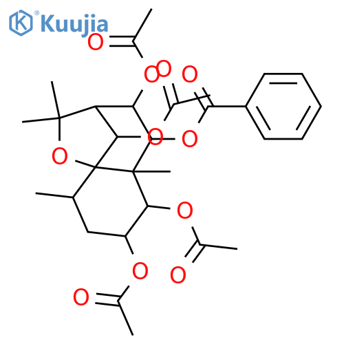1,2,6,8,9-Pentahydroxydihydro-β-agarofuran; (1α,2α,6β,8β,9β)-form, 9-Benzoyl, 1,2,6,8-tetra-Ac structure