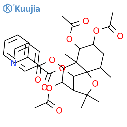 1,2,6,8,9-Pentahydroxydihydro-β-agarofuran; (1β,2α,6β,8β,9β)-form, 6-O-(3-Pyridinecarbonyl), 9-benzoyl, 1,2,8-tri-Ac structure