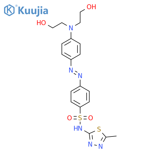 Benzenesulfonamide, 4-[(1E)-2-[4-[bis(2-hydroxyethyl)amino]phenyl]diazenyl]-N-(5-methyl-1,3,4-thiadiazol-2-yl)- structure