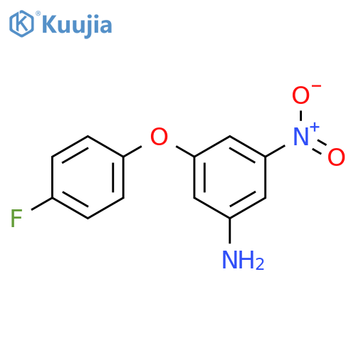 3-(4-fluorophenoxy)-5-nitroaniline structure