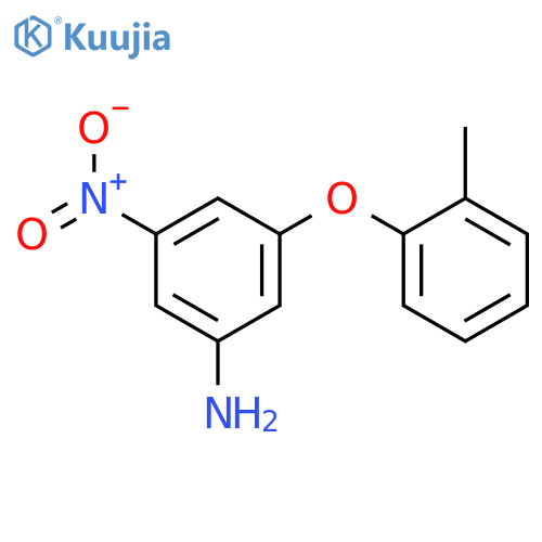 3-(2-methylphenoxy)-5-nitroaniline structure