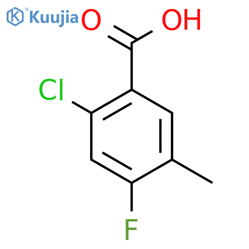 2-Chloro-4-fluoro-5-methylbenzoic acid structure