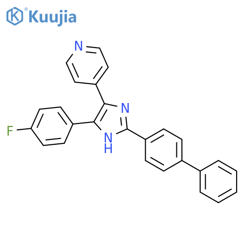 Pyridine, 4-[2-[1,1'-biphenyl]-4-yl-5-(4-fluorophenyl)-1H-imidazol-4-yl]- structure