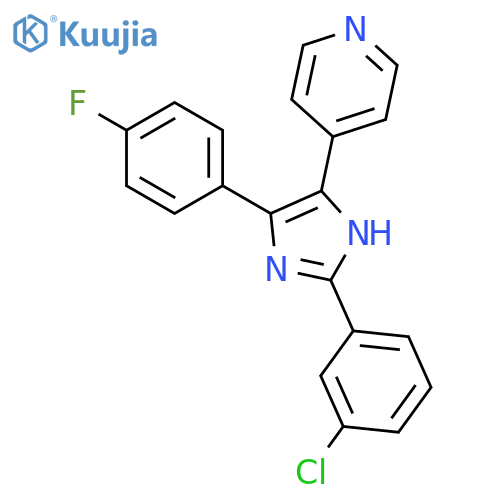 Pyridine, 4-[2-(3-chlorophenyl)-5-(4-fluorophenyl)-1H-imidazol-4-yl]- structure