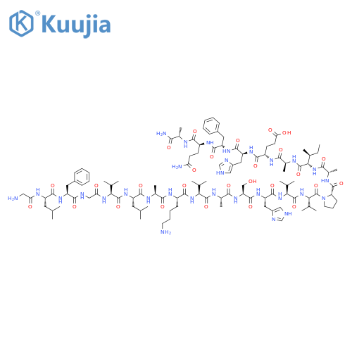 L-Alaninamide, glycyl-L-leucyl-L-phenylalanylglycyl-L-valyl-L-leucyl-L-alanyl-L-lysyl-L-valyl-L-alanyl-L-seryl-L-histidyl-L-valyl-L-valyl-L-prolyl-L-alanyl-L-isoleucyl-L-alanyl-L-α-glutamyl-L-histidyl-L-phenylalanyl-L-glutaminyl- structure