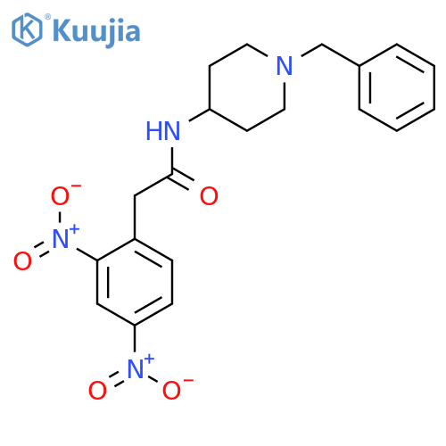 Benzeneacetamide, 2,4-dinitro-N-[1-(phenylmethyl)-4-piperidinyl]- structure