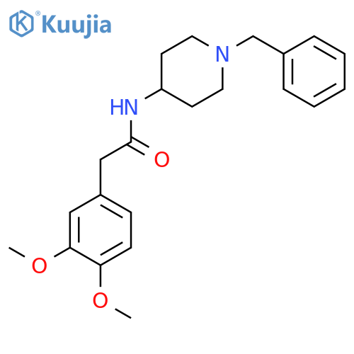Benzeneacetamide, 3,4-dimethoxy-N-[1-(phenylmethyl)-4-piperidinyl]- structure