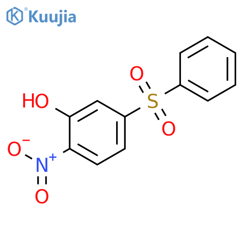 Phenol, 2-nitro-5-(phenylsulfonyl)- structure