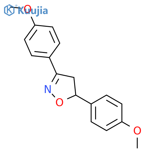 3,5-bis(4-methoxyphenyl)-4,5-dihydro-1,2-oxazole structure