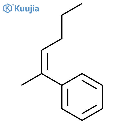Benzene, [(1E)-1-methyl-1-penten-1-yl]- structure