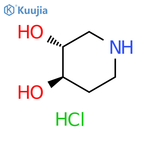 (3R,4R)-piperidine-3,4-diol;hydrochloride structure