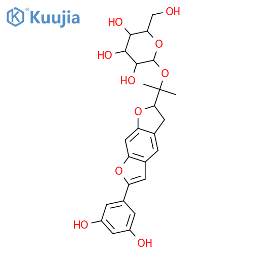 Moracin O; (R)-form, 3''-O-β-D-Glucopyranoside structure