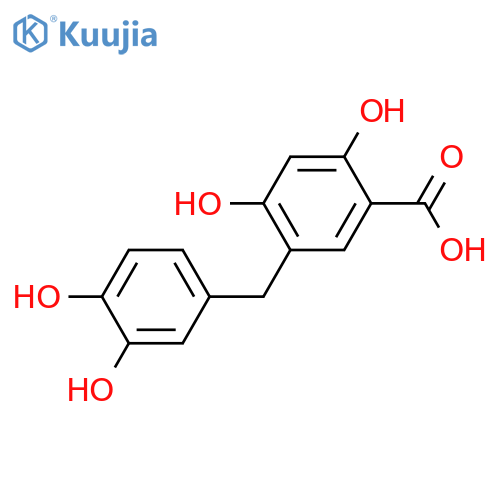 2,4-Dihydroxy-5-(4-hydroxybenzyl)benzoic acid; 3'-Hydroxy structure