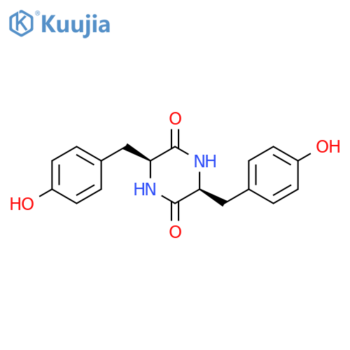 (3S,6S)-3-((1H-indol-3-yl)methyl)-6-(4-hydroxybenzyl)piperazine-2,5-dione structure