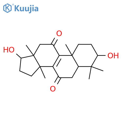3,17-Dihydroxy-20,21,22,23,24,25,26,27-octanortirucall-8-ene-7,11-dione; (3β,17α)-form structure