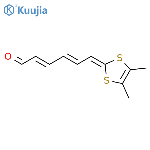 2,4-Hexadienal, 6-(4,5-dimethyl-1,3-dithiol-2-ylidene)-, (2E,4E)- structure