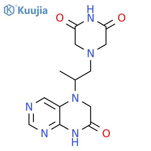 4-2-(7,8-Dihydro-7-oxo-5(6H)-pteridinyl)propyl-2,6-piperazinedione structure