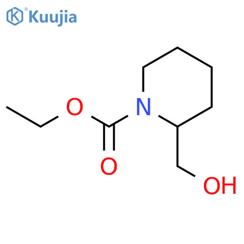 Ethyl 2-(hydroxymethyl)piperidine-1-carboxylate structure