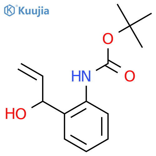 tert-butyl N-2-(1-hydroxyprop-2-en-1-yl)phenylcarbamate structure