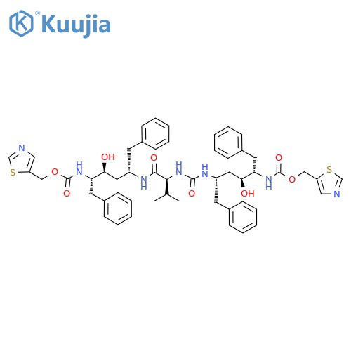 N-De-4-ethyl-2-isopropylthiazole Ritonavir N-(Thiazol-5-ylmethyl ((2S,3S)-3-Hydroxy-1,6-diphenylhexan-2-yl)carbamate) structure