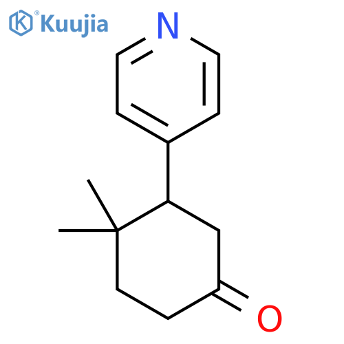 4,4-Dimethyl-3-(pyridin-4-yl)cyclohexan-1-one structure