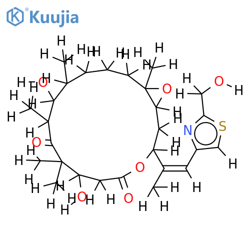 (1S,3S(E),7S,10R,11S,12S,16R)-7,11-dihydroxy-3-[2-(2-hydroxymethyl-thiazol-4-yl)-1-methyl-vinyl]-8,8,10,12,16-pentamethyl-4,17-dioxa-bicyclo[14.1.0]heptadecane-5,9-dione structure