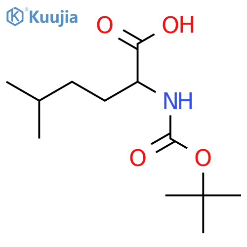(S)-2-((Tert-Butoxycarbonyl)amino)-5-methylhexanoic acid structure