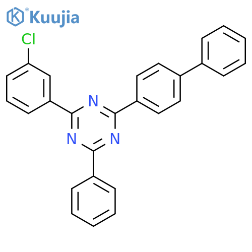 2-Biphenyl-4-yl-4-(3-chloro-phenyl)-6-phenyl-[1,3,5]triazine structure