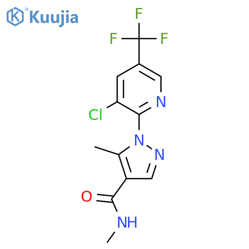 1-[3-chloro-5-(trifluoromethyl)pyridin-2-yl]-N,5-dimethyl-1H-pyrazole-4-carboxamide structure