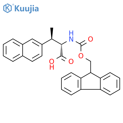 (2S,3R)-2-(9H-fluoren-9-ylmethoxycarbonylamino)-3-(2-naphthyl)butanoic acid structure