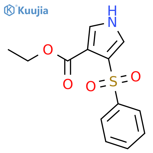 1H-PYRROLE-3-CARBOXYLIC ACID, 4-(PHENYLSULFONYL)-, ETHYL ESTER structure
