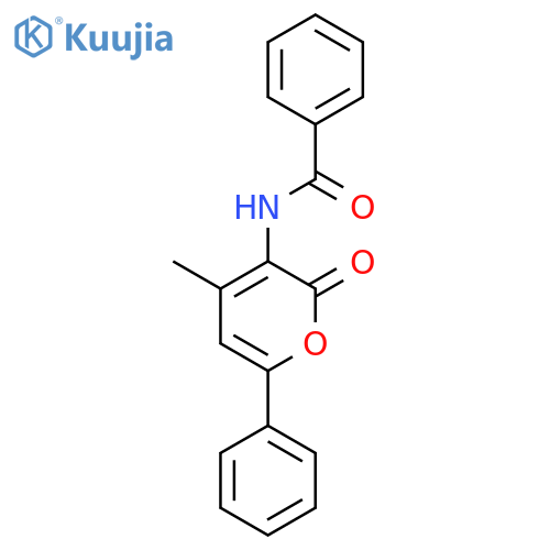 N-(4-methyl-2-oxo-6-phenyl-2H-pyran-3-yl)benzenecarboxamide structure