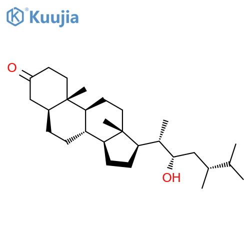 (5α,22S,24R)-22-Hydroxyergostan-3-one structure