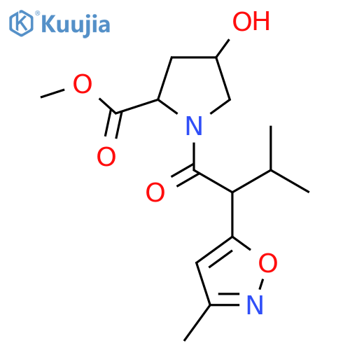 (2S,4R)-Methyl 4-hydroxy-1-(3-methyl-2-(3-methylisoxazol-5-yl)butanoyl)pyrrolidine-2-carboxylate structure