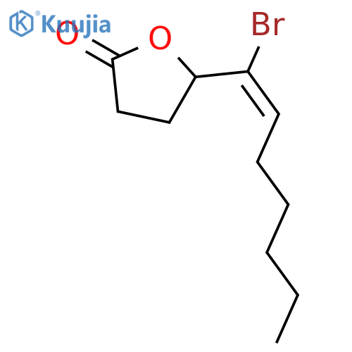 2(3H)-Furanone, 5-[(1E)-1-bromo-1-heptenyl]dihydro- structure