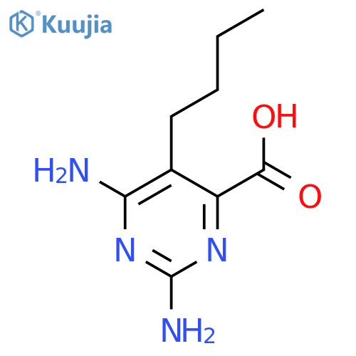 4-Pyrimidinecarboxylic acid, 2,6-diamino-5-butyl- structure