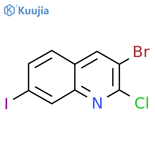 3-Bromo-2-chloro-7-iodoquinoline structure