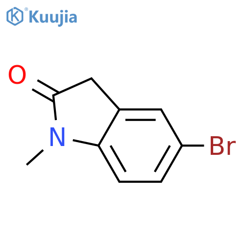 5-bromo-1-methyl-2,3-dihydro-1H-indol-2-one structure