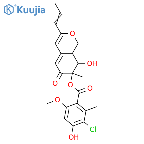 6,7,8,8a-Tetrahydro-7,8-dihydroxy-7-methyl-3-(1-propenyl)-1H-2-benzopyran-6-one; (1'E,7R,8S,8aS)-form, 7-O-(3-Chloro-4-hydroxy-6-methoxy-2-methylbenzoyl) structure