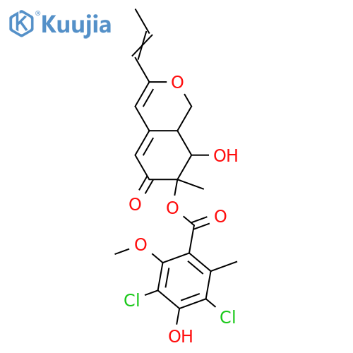 6,7,8,8a-Tetrahydro-7,8-dihydroxy-7-methyl-3-(1-propenyl)-1H-2-benzopyran-6-one; (1'E,7R,8S,8aS)-form, 7-O-(3,5-Dichloro-4-hydroxy-2-methoxy-6-methylbenzoyl) structure